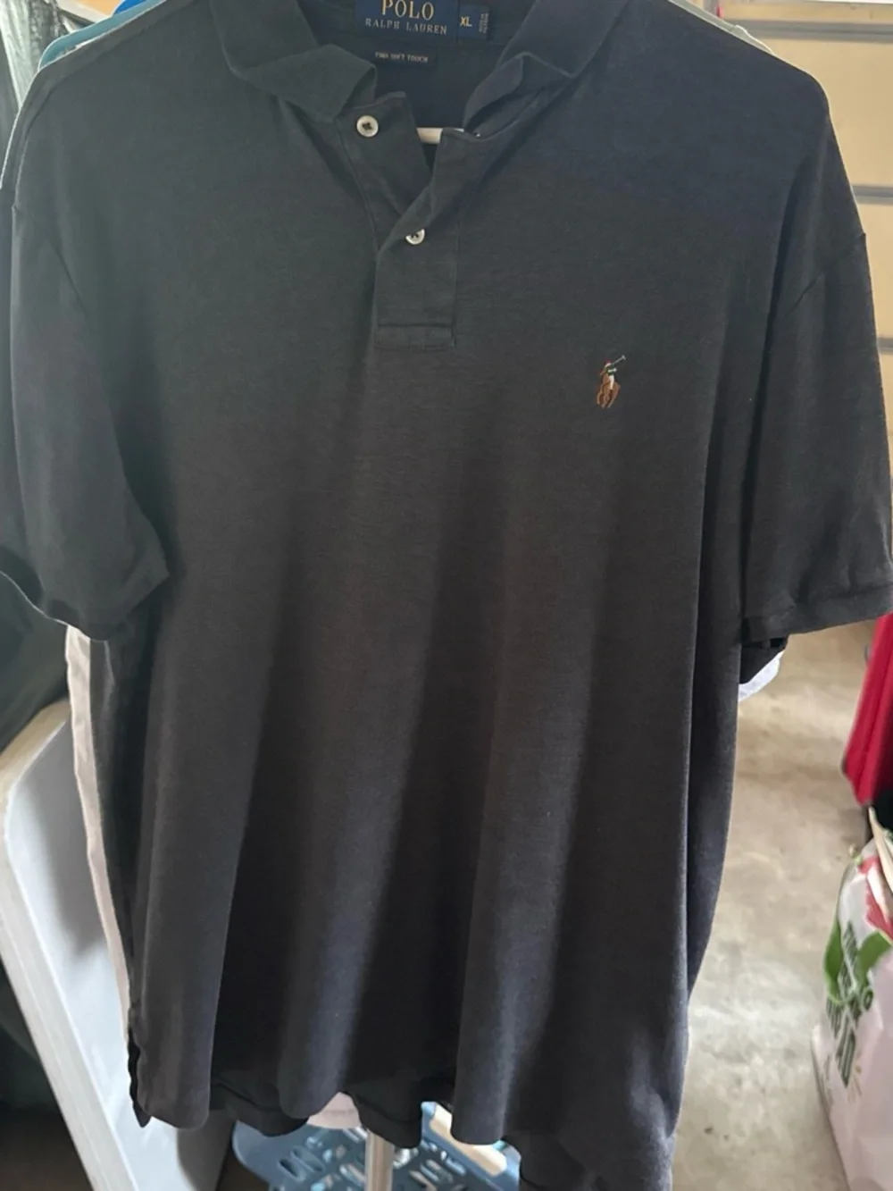 Ralph Lauren Black Short-Sleeve Polo Shirt with Pony Logo